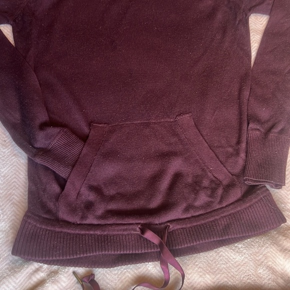 Lululemon Sweet Savasana Pullover Knit Hoodie Sweater sz 4 Heathered Bordeaux - Picture 4 of 11